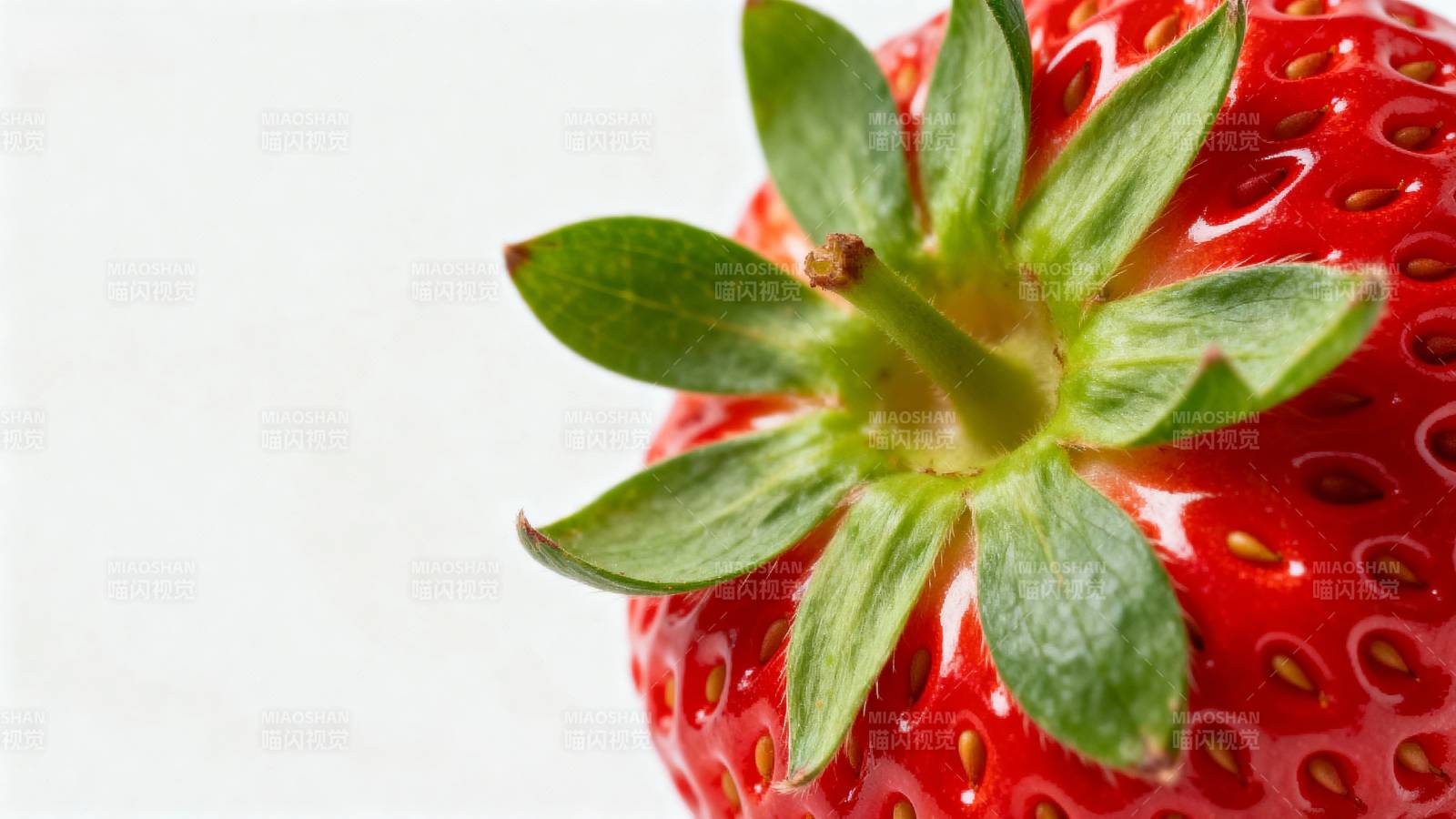 鲜红草莓特写图片