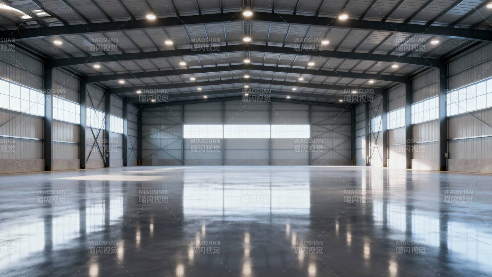 宽敞明亮的工业厂房图片