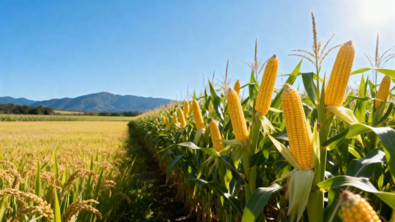 金秋玉米田风光图片