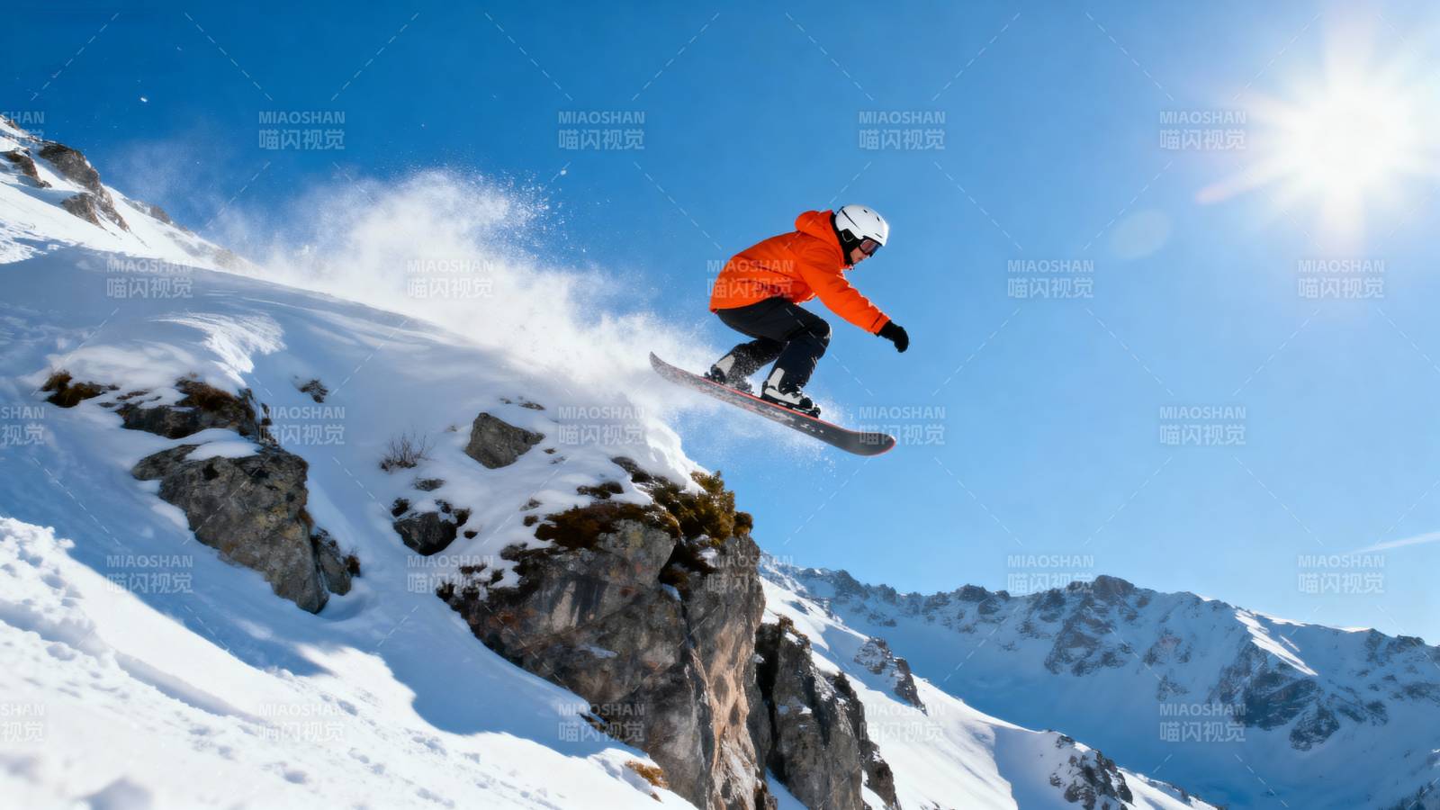 雪地飞跃 激情滑雪图片