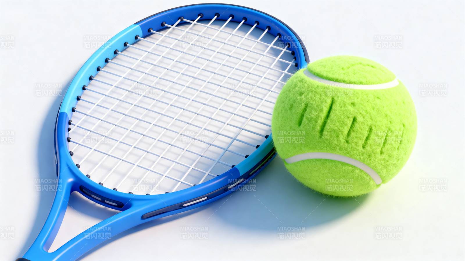 网球拍与球图片