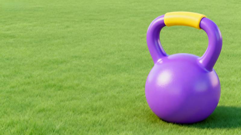 紫色壶铃草地静置图片