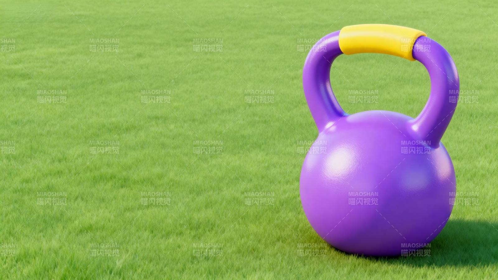 紫色壶铃草地静置图片