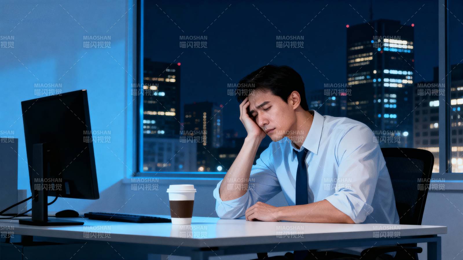 加班疲惫的上班族图片