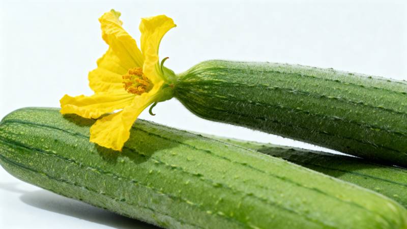 黄瓜带花 新鲜诱人图片