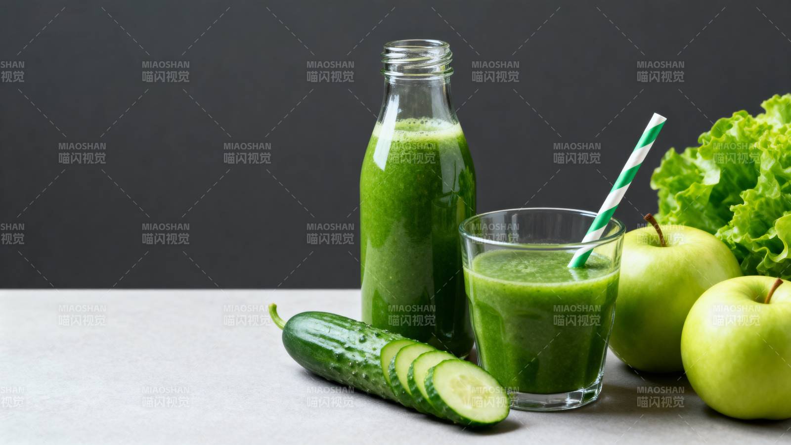 绿色果蔬汁饮品图片