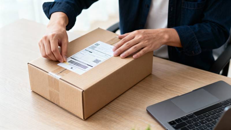 拆箱快递包裹图片