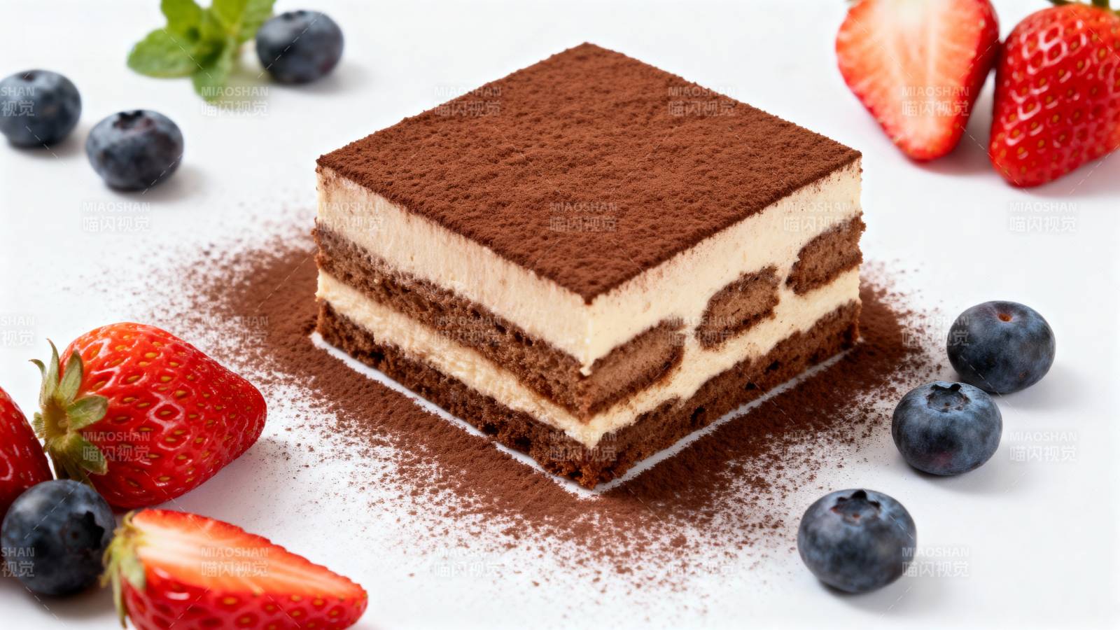 提拉米苏配水果图片