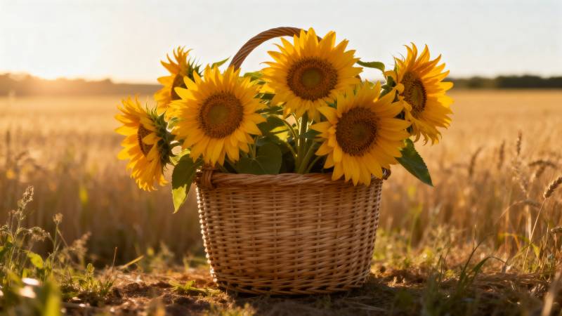 向日葵篮子图片