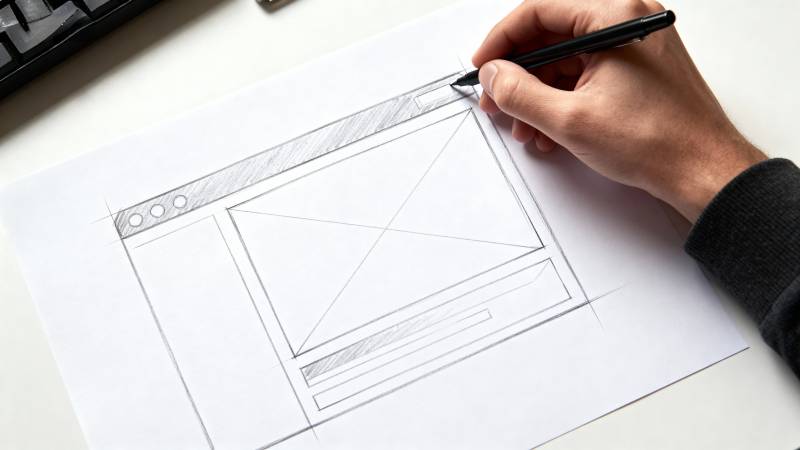 手绘网页草图图片