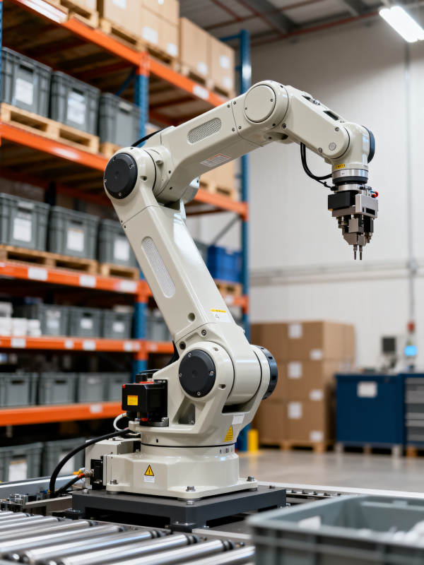 智能机械臂作业中图片