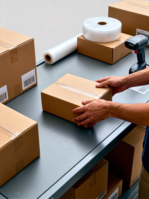 包裹打包现场图片