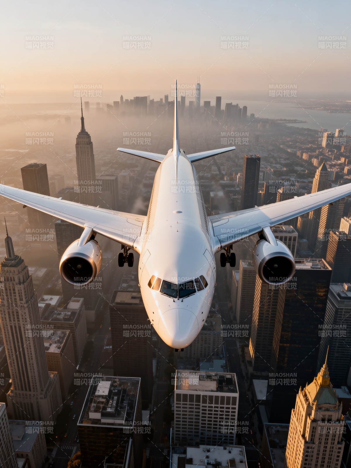 飞越都市晨曦图片