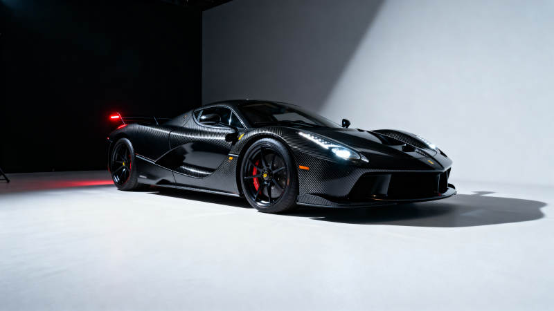 黑色超跑炫酷亮相图片