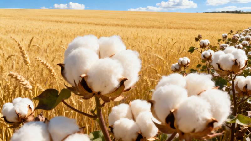 棉田金秋美景图片