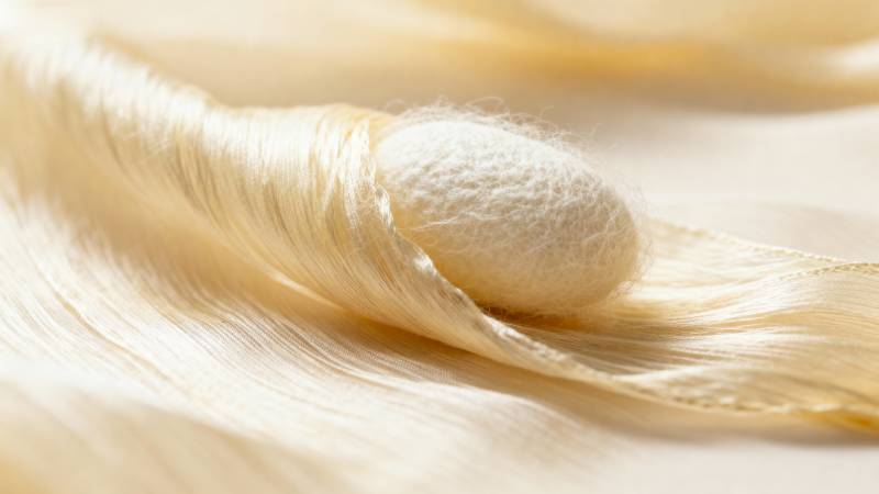 蚕丝与蚕茧的柔美图片