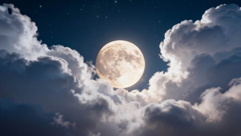 明月照云海图片