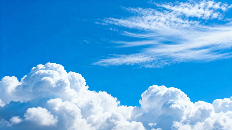 蓝天白云美景图片