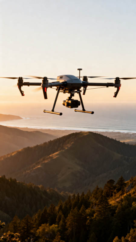 无人机航拍山海美景图片