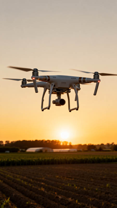 无人机航拍日落图片