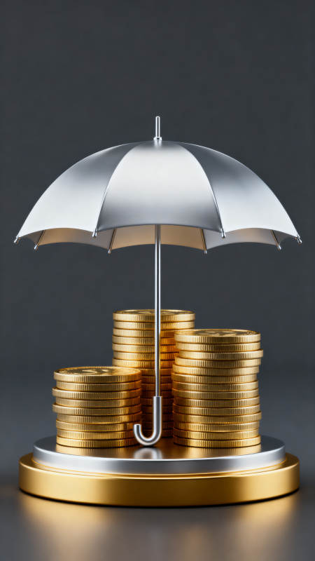 金币伞下护财图片