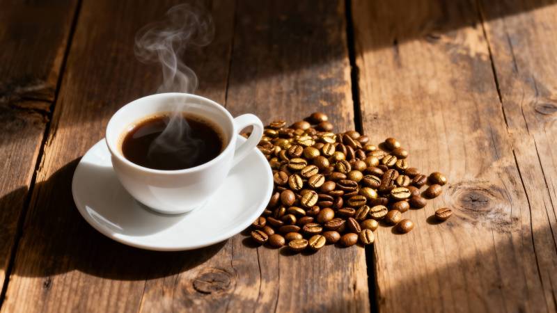 咖啡香浓 豆粒相伴图片