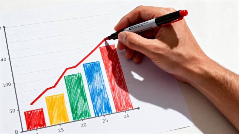 手绘增长图表图片