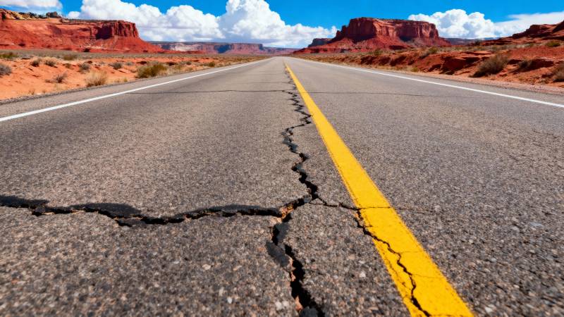 裂痕公路 荒漠远行图片