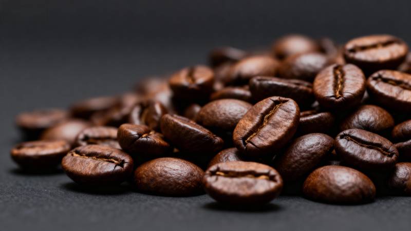 咖啡豆特写图片