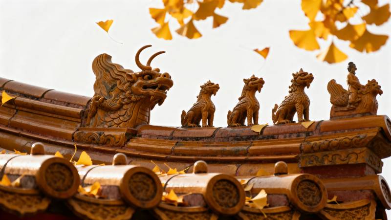 古建筑屋脊神兽图片