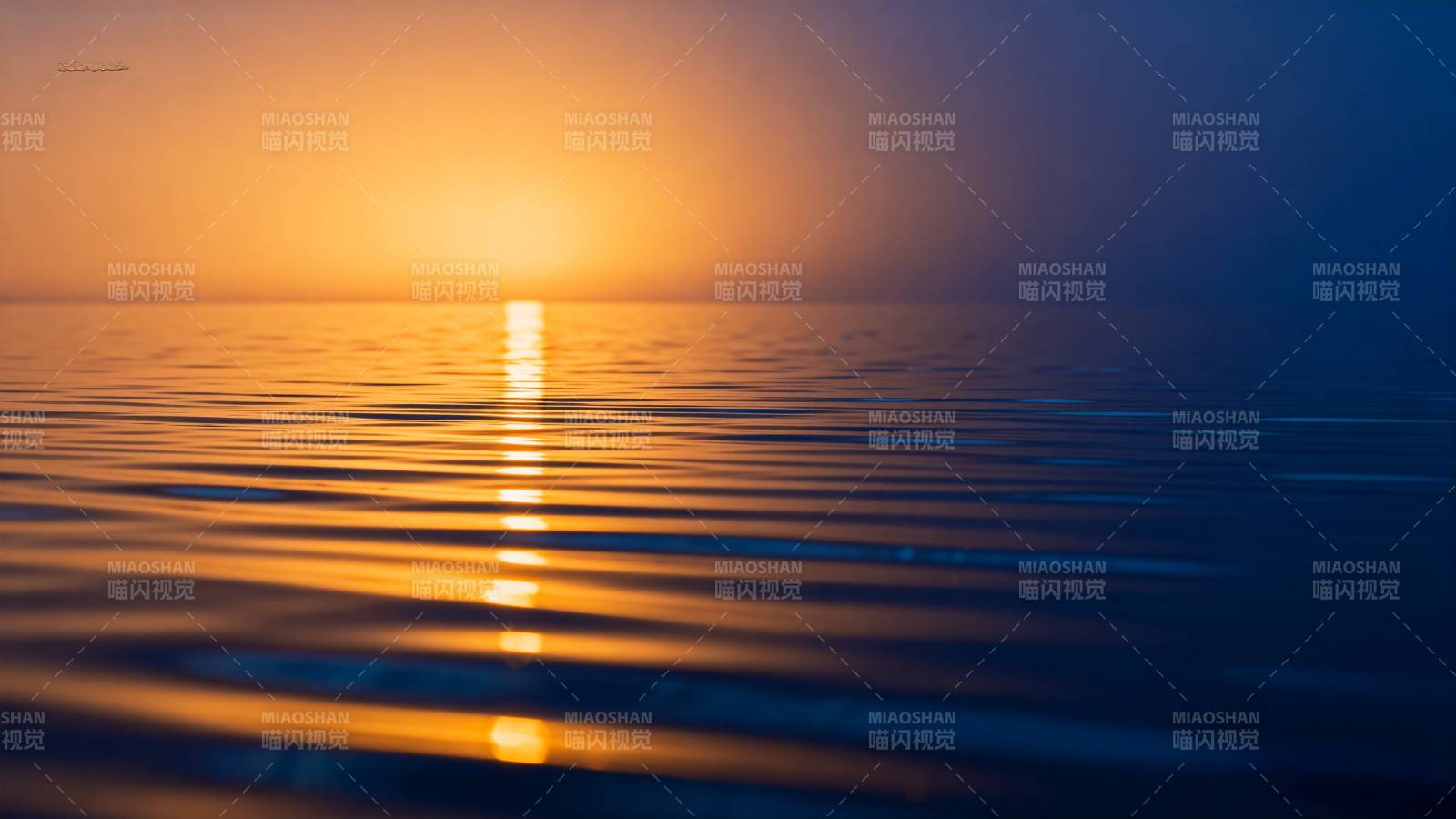 日落海面静谧美图片