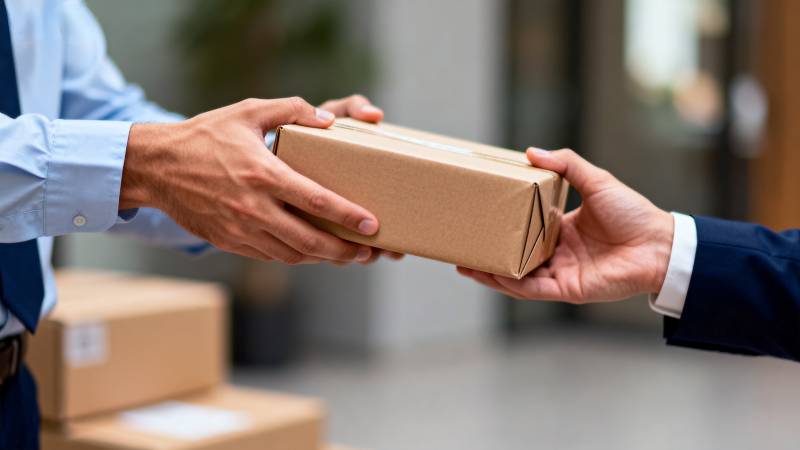 快递交接瞬间图片