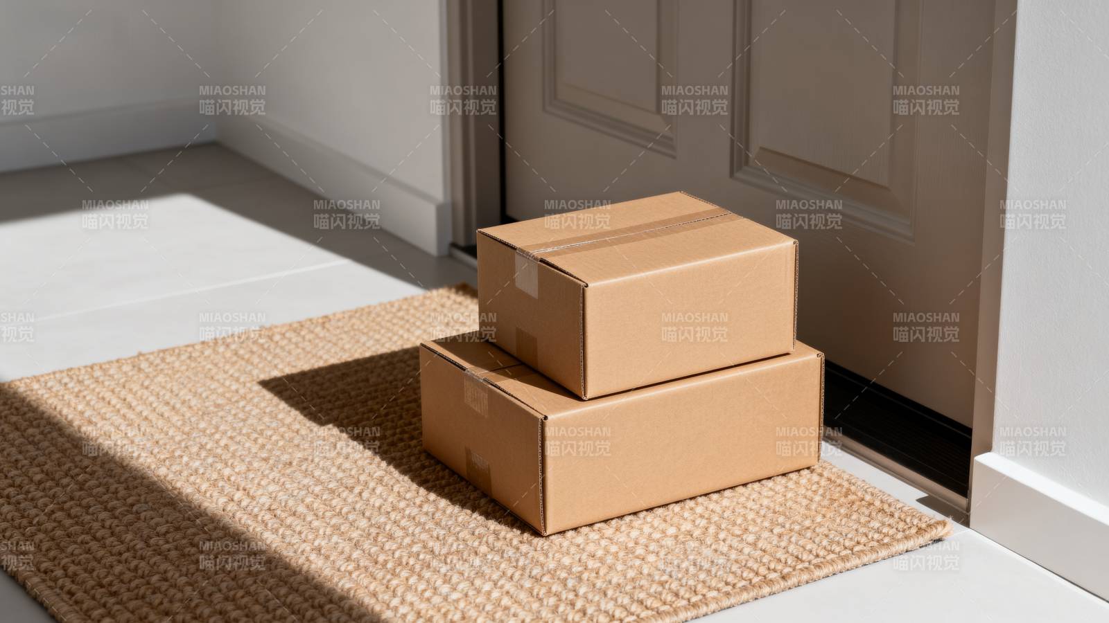 门口的快递包裹图片