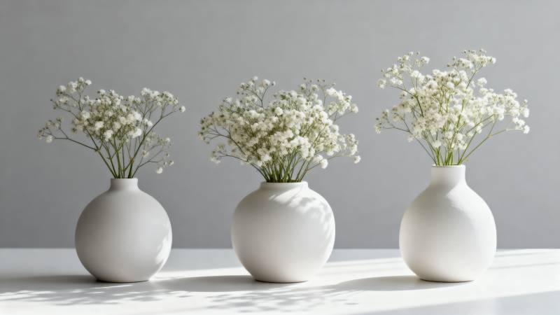三瓶白花静谧美图片