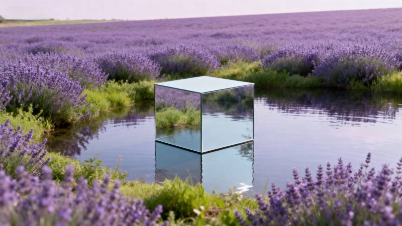 镜立方映紫海图片