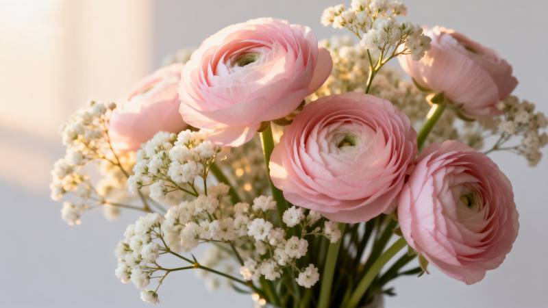 粉花绽放 柔美动人图片