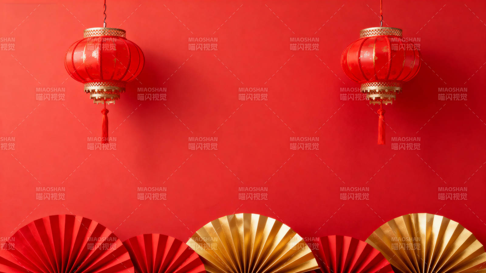 红灯扇舞迎新春图片
