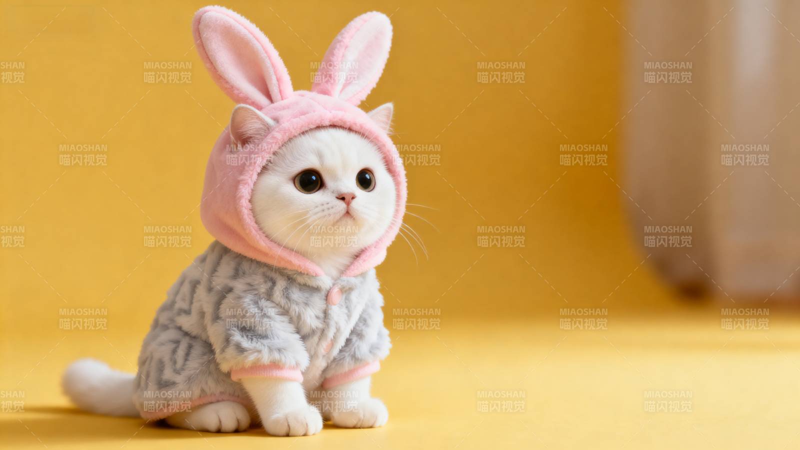 萌猫兔耳装图片