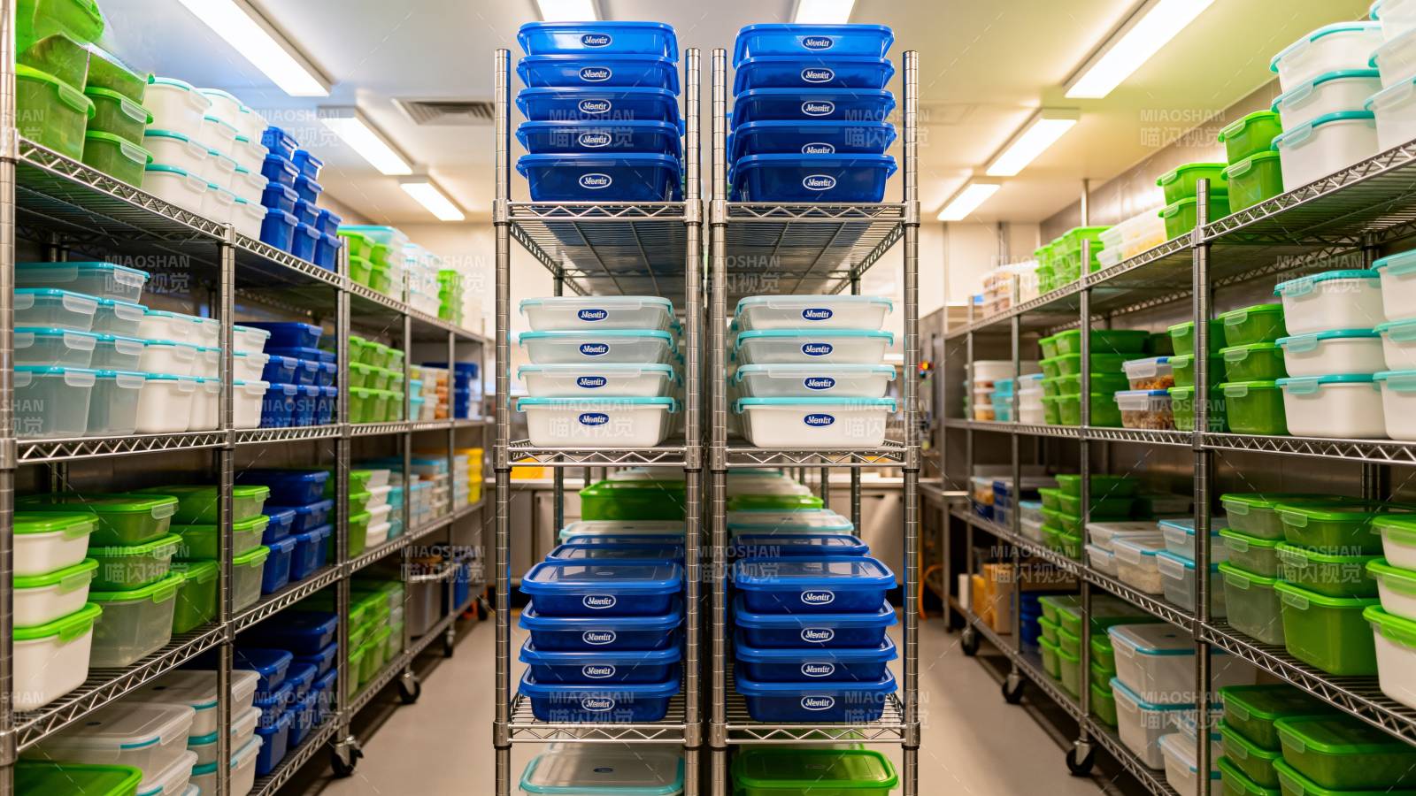 整齐的储物架图片