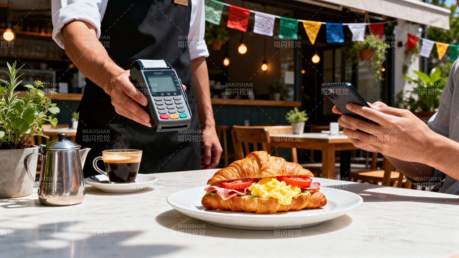 扫码支付美食图片