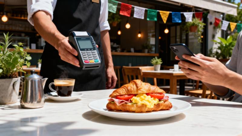 扫码支付美食图片