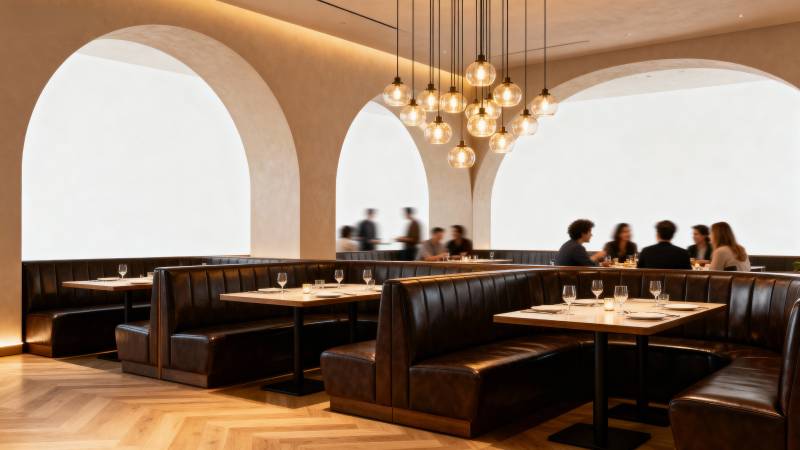 现代餐厅优雅用餐区图片