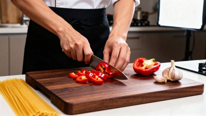 切红椒备菜图片