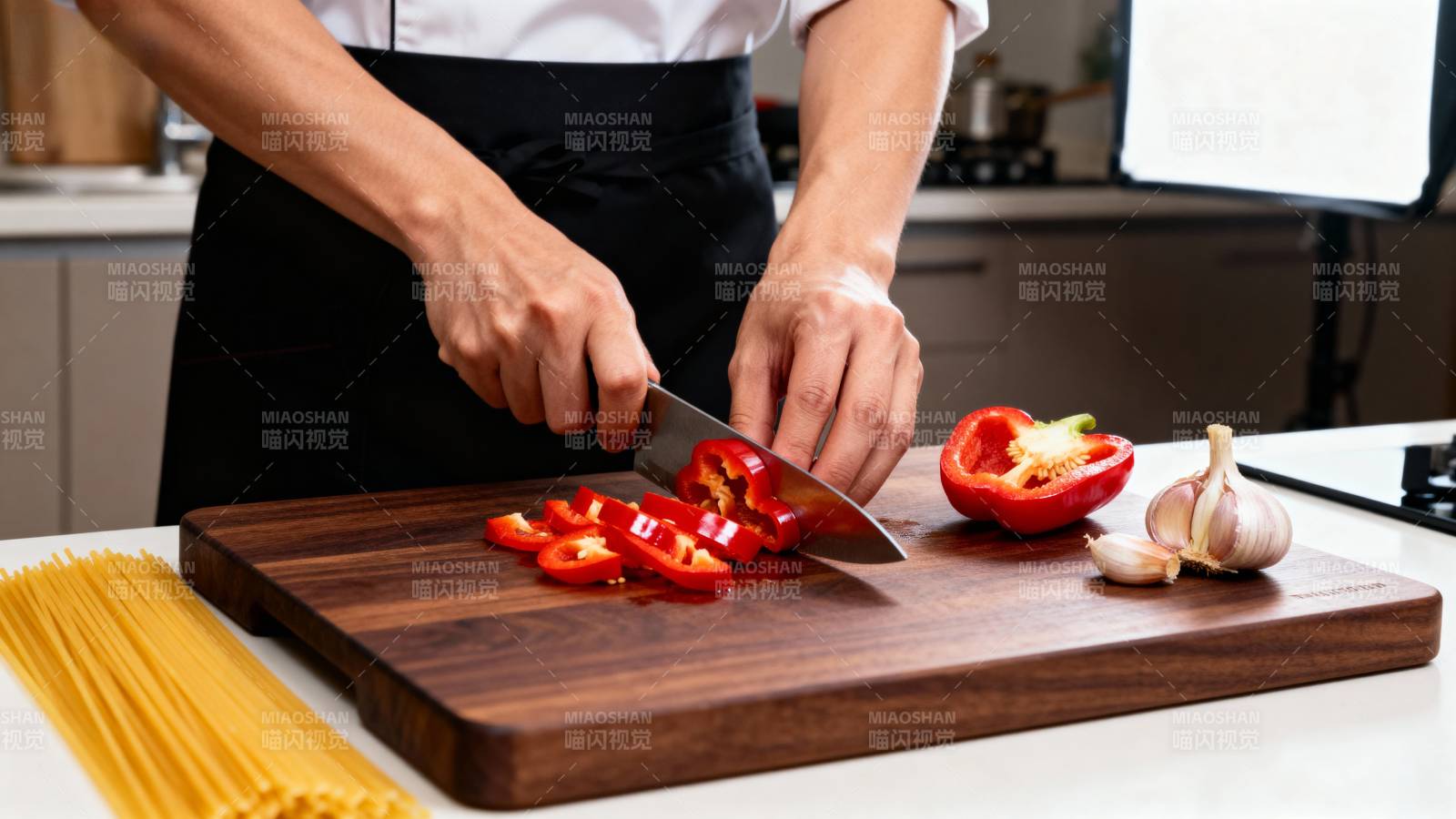 切红椒备菜图片