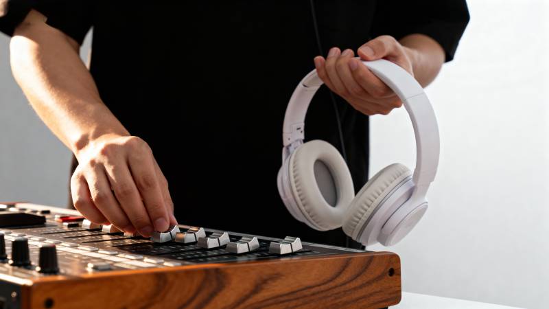 DJ调音台操作图片