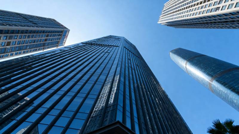 摩天大楼仰视图图片