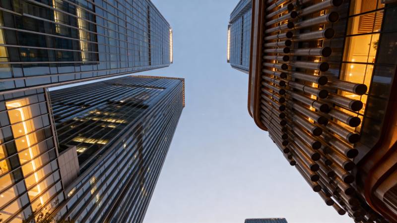 城市天际线夜景图片