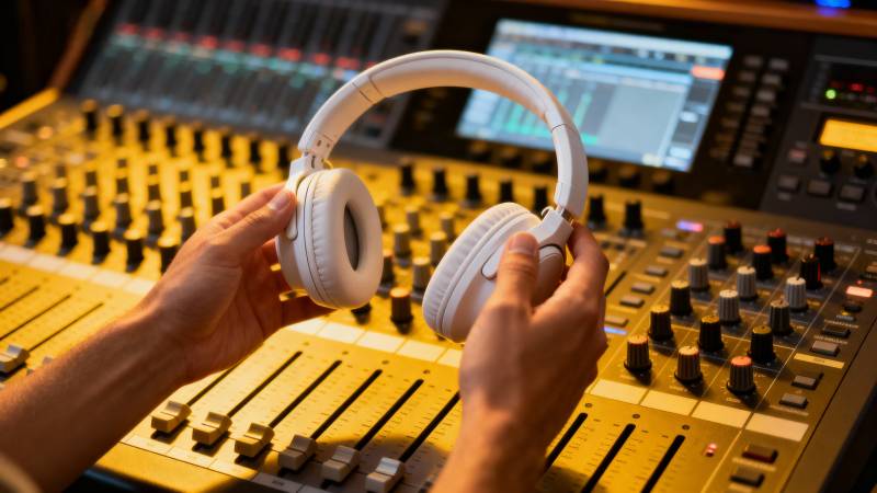 录音室调音现场图片