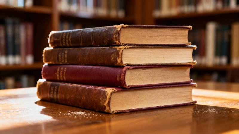 书堆静置图书馆图片