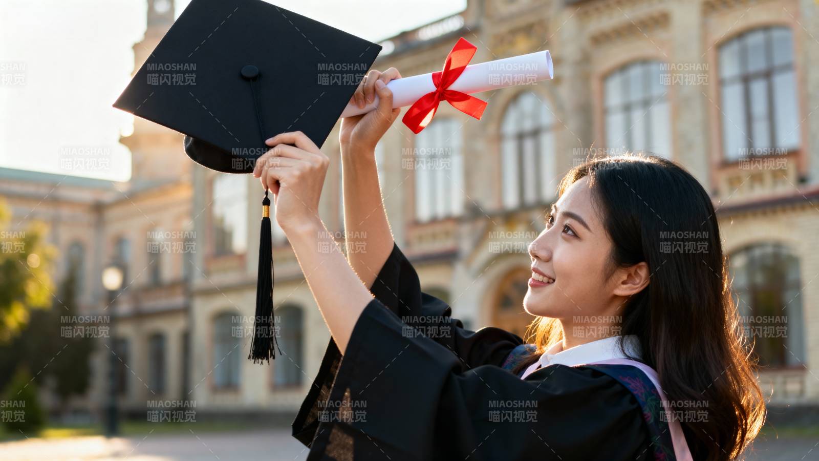 毕业典礼上的喜悦图片